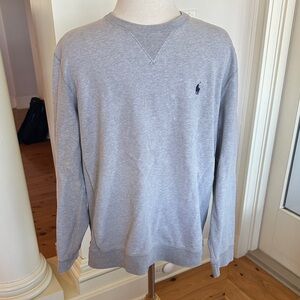 Polo by Ralph Lauren Light Gray Crewneck Sweatshirt with Navy Pony medium